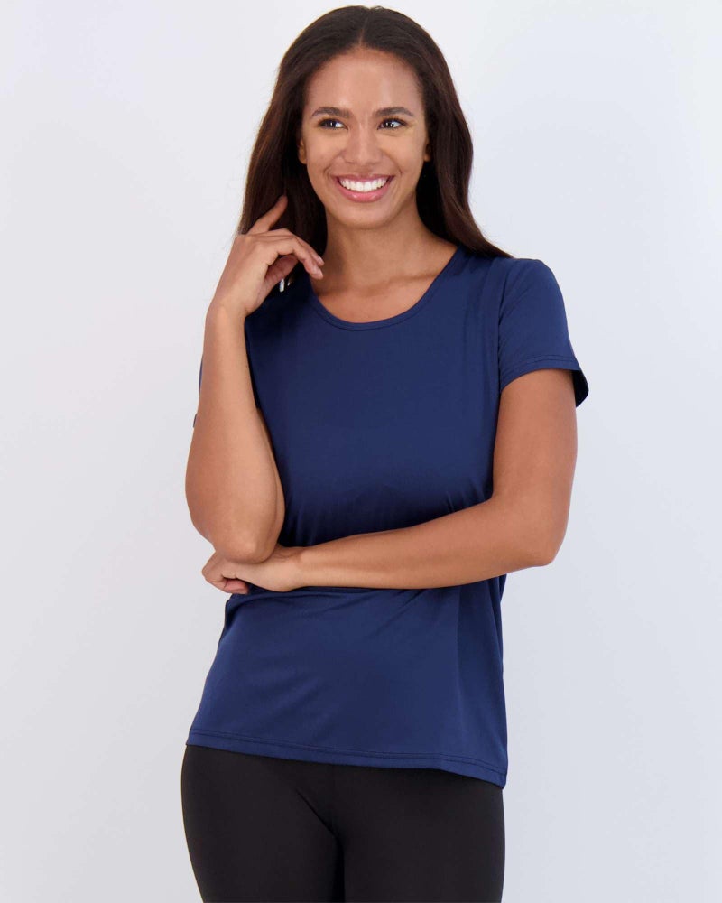 REALESSENTIALS Real Essentials 5 Pack: Women's Short Sleeve T-Shirts Workout Tops Fitness Pilates Gym Activewear Athletic (Plus Available), Set 6, XXL, Pack of 5 - Image 2